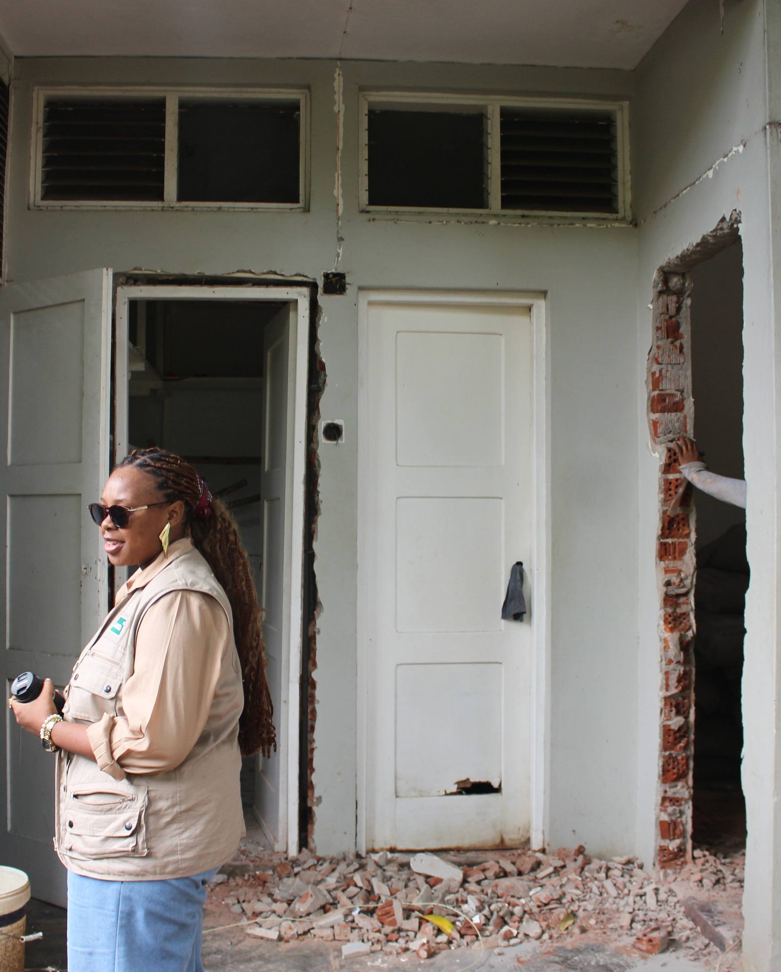 Arquiteta da Akacia em visita a uma obra de remodelação